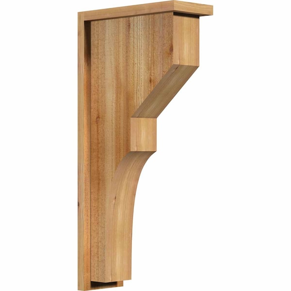 Ekena Millwork Monterey Rough Sawn Corbel w/Backplate, Western Red Cedar, 6"W x 14"D x 30"H COR06X14X30MON01RWR - main